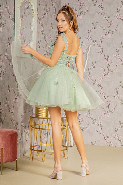 3D Butterfly Short Dress by Elizabeth KGS3186