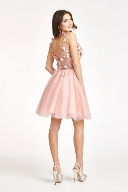 3D Floral Short Sweetheart Dress by Elizabeth KGS1999