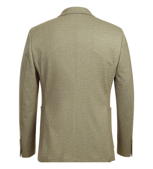 Half Canvas Slim Fit Blazer in Khaki by Pellagio
