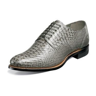Mens Gray Snake Motif Shoes 00055-020 – SuitUSA