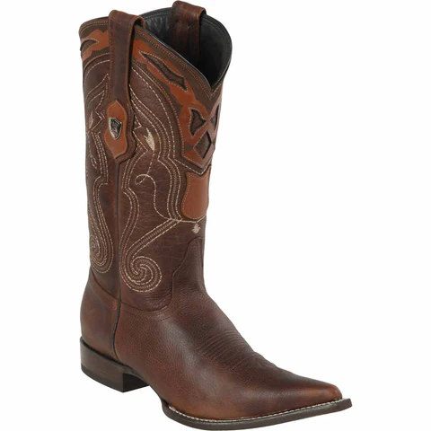 Mexican Pointy Boot Walnut Brown Pointed Toe – SuitUSA