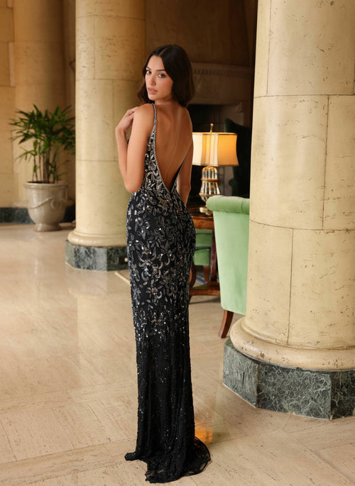 Primavera Couture 4150 - Beaded Sequin Prom Dress