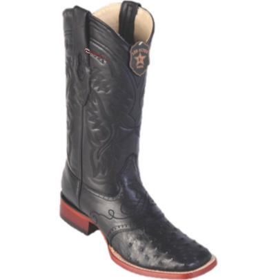 Menβs Los Altos Ostrich Boots With Saddle Wide Square Toe