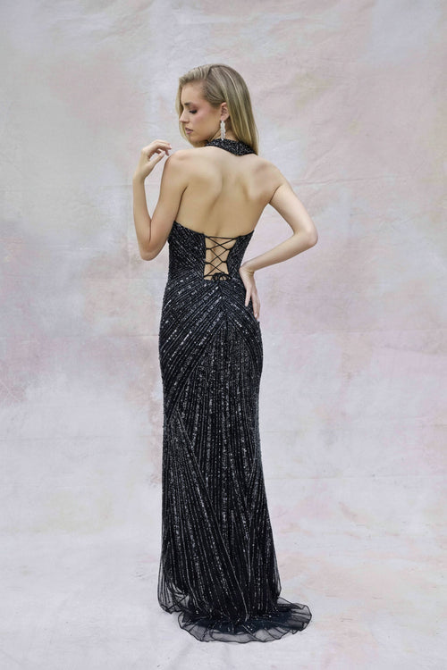Primavera Couture 4309 - Beaded Sequin Evening Gown