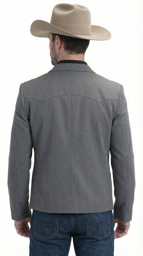 Mens Charcoal Gray Western Blazer β Cowboy Style Casual Jacket Classic Country Western Sport Coat