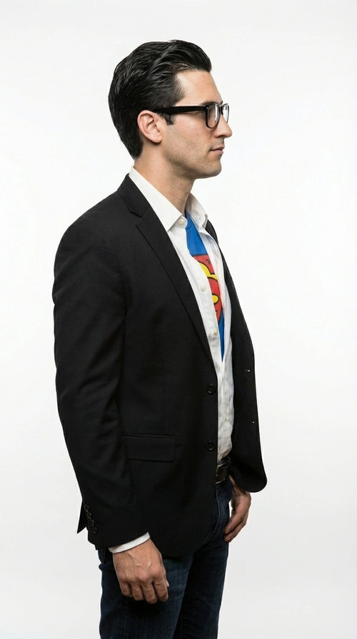 Mens Black Blazer β Clark Kent Inspired Smart Casual Office Blazer for Men Classic Everyday Formal Jacket