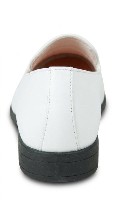 Menβs White Plain Toe Slip On Loafer Dress Shoes β Classic Formal Lightweight Shoes for Wedding, Party and Business Wear