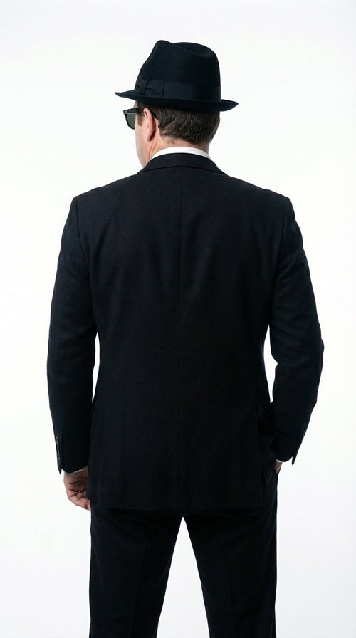 Mens Black Blazer β Vincent Vega Inspired Pulp Fiction Style Classic Formal Blazer for Men Retro Vintage Jacket
