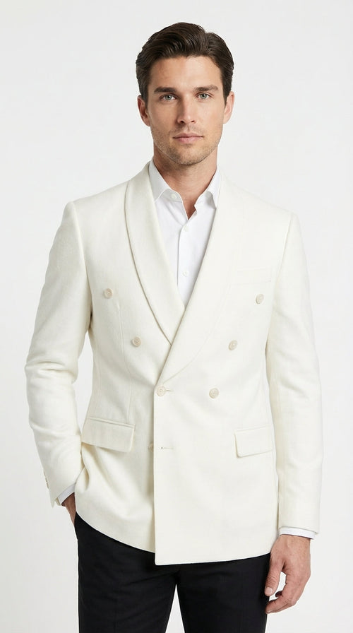 Mens Ivory Dinner Jacket Blazer – Elegant Ivory Cream Off White Formal Blazer Wedding Tuxedo Jacket Evening Wear