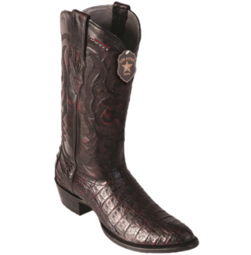 Men's Los Altos Caiman Belly Boots Round Toe