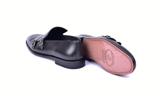 C0001902-5211 Kilt side buckle Loafer-Black