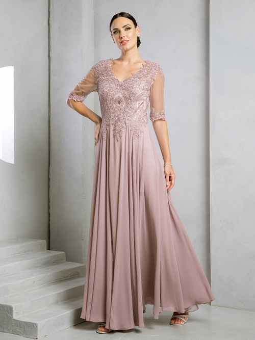 Eva USA EV5271 Streamlined Long Silhouette Synthetic Evening Dress