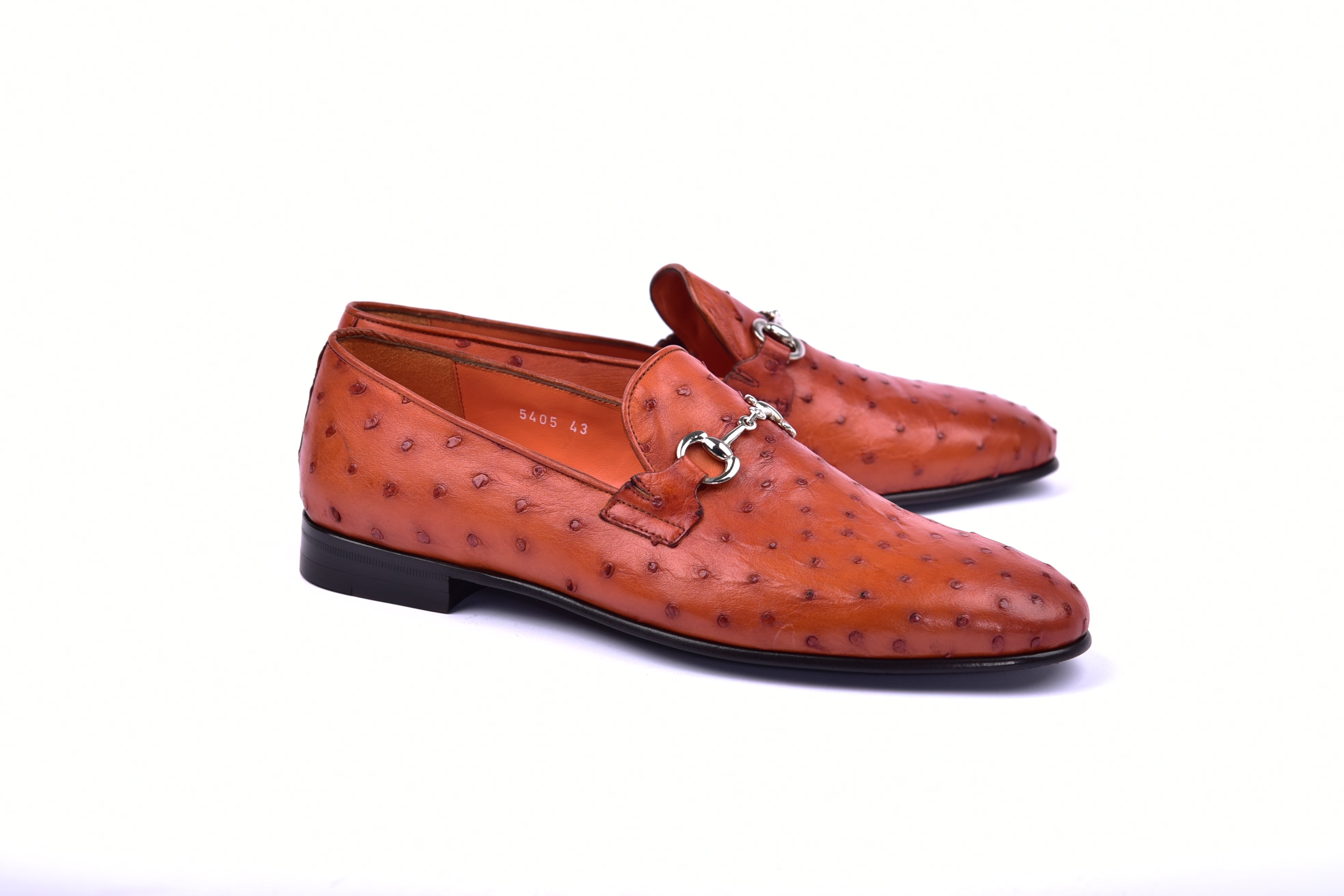 C02204-5405 Genuine Ostrich- Dark Orange