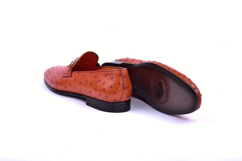 C02204-5405 Genuine Ostrich- Dark Orange
