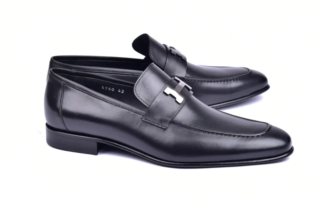 Corrente 5760 Burnished Calfskin Loafer - Black - Black - Size 13 – SuitUSA