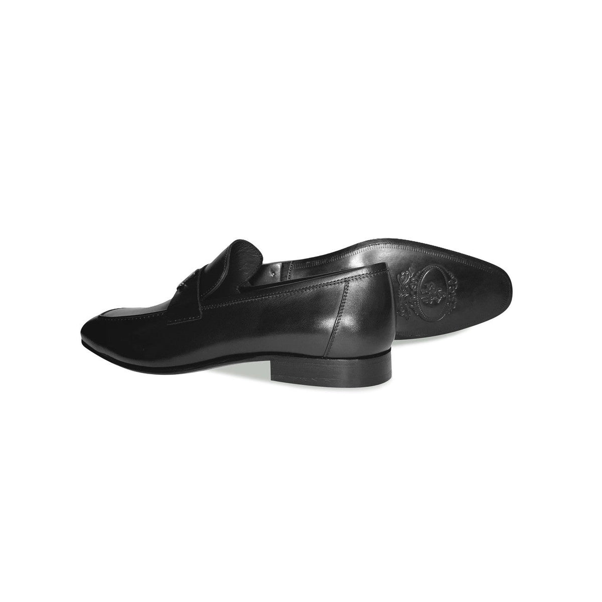 Corrente 5760 H Buckle Loafer Shoes - Black - Image 2
