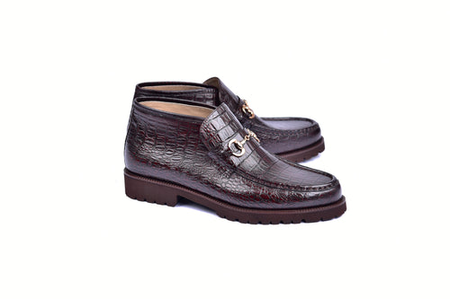 C03024-5786C Horn Back Print Leather- Brown