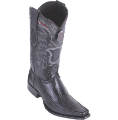 Menβs Los Altos Ring Lizard & Deer Boots European Square Toe