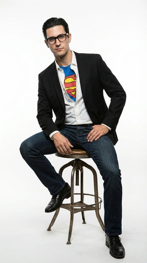 Mens Black Blazer β Clark Kent Inspired Smart Casual Office Blazer for Men Classic Everyday Formal Jacket