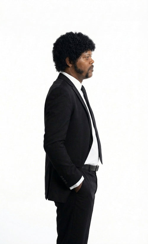 Mens Black Blazer β Jules Winnfield Inspired Pulp Fiction Style Classic Formal Blazer for Men Vintage Retro Jacket