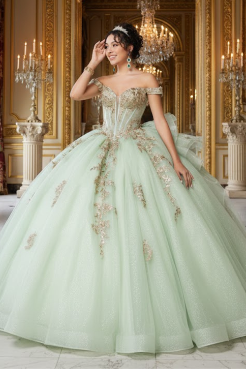 Quinceanera Dress Sweetheart Ruffles Sequin Prom Gown Germoso vestido - Vestidos de 15 aƱos LK272