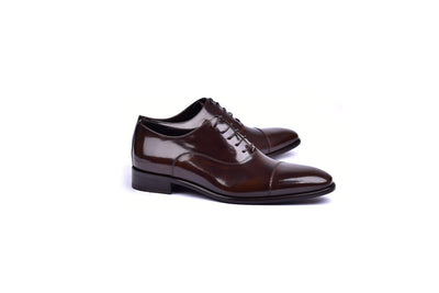 C0095-6265 Cap toe Lace up-Shinny Calf Brown