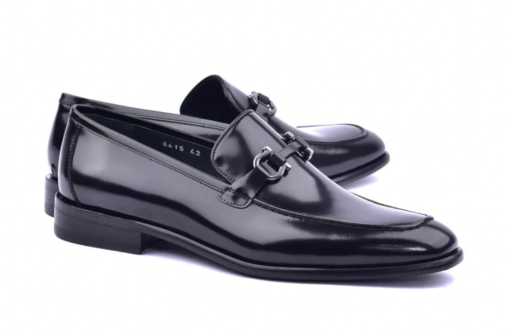 Corrente 6415 Calfskin Slip-On Loafer - Black - Black - Size 13 – SuitUSA