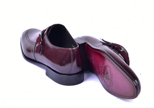 Corrente 6471 Leather Slip-On Monkstrap Shoe - Burgundy - Image 4