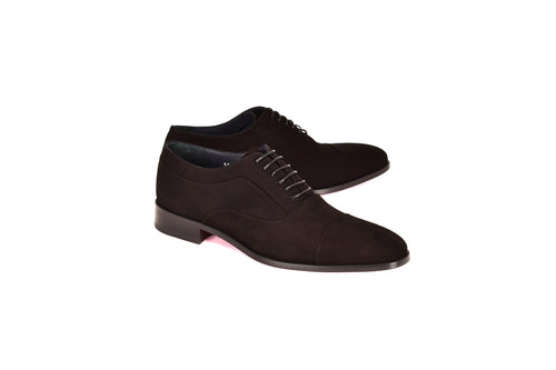 C0001108-6694S Cap toe lace up-Black Suede