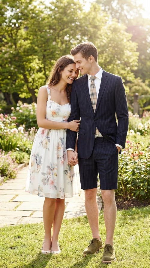 Men’s Dark Navy Blue Pinstripe or Black Pinstripe Summer Business Suit with Shorts Pants Set – Sport Coat Style Formal and Casual Outfit