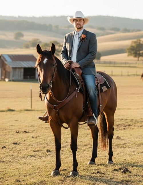 Saco Vaquero Mens Western Style Blazer – Classic Gray Cowboy Suit Jacket for Weddings, Country Events and Formal Wear in Grey Color - Cowboy Accessories