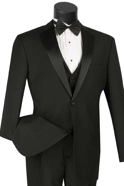 Mens Gray Tuxedo - Grey Wedding Suit-Mens 2 Button Vested Classic Tuxedo In Grey - Men's Tuxedo USA