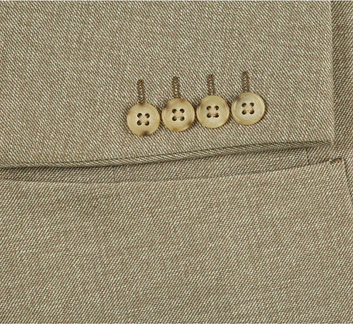 Half Canvas Slim Fit Blazer in Khaki by Pellagio