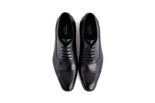 C0001104-7960 Perforated Cap toe lace up- Black