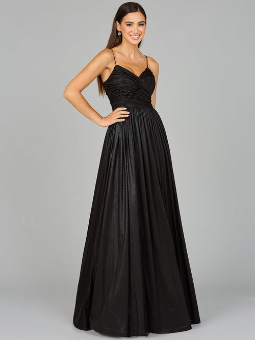 Lara 8120 High Slit Metallic Jersey Wedding guest Dress