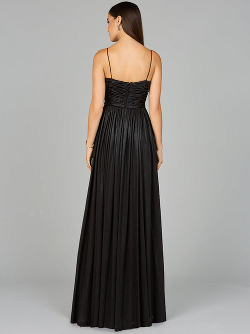 Lara 8120 High Slit Metallic Jersey Wedding guest Dress