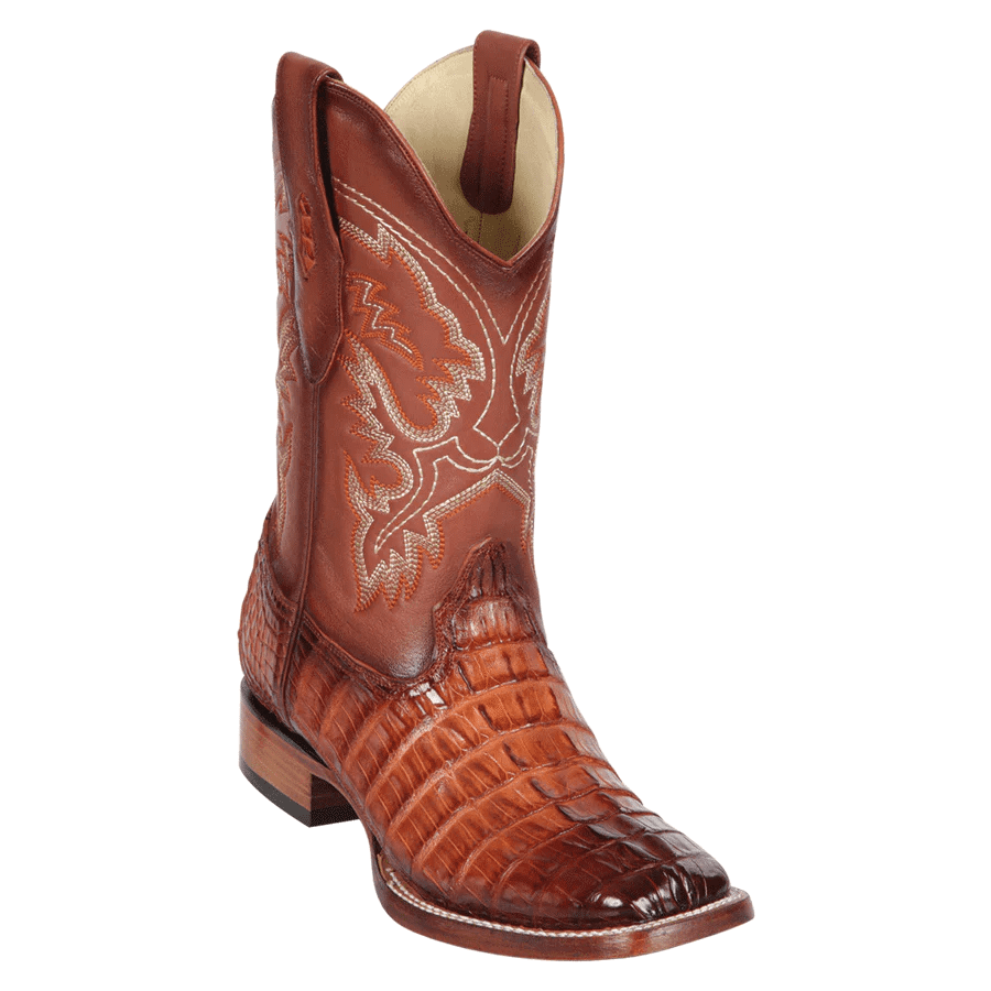Los Altos Caiman Tail Exotic Ankle Boots Faded Cognac - Faded Cognac