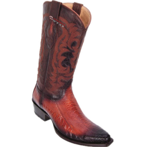 Men's Los Altos Ostrich Leg Boots Snip Toe (Square Toe Style)