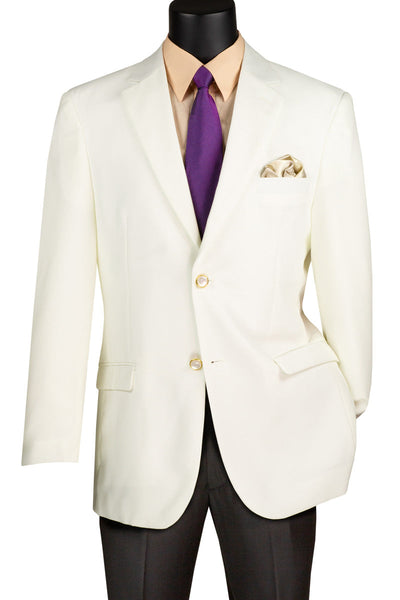 Mens Ivory Poplin Sport Coat in Classic Fit