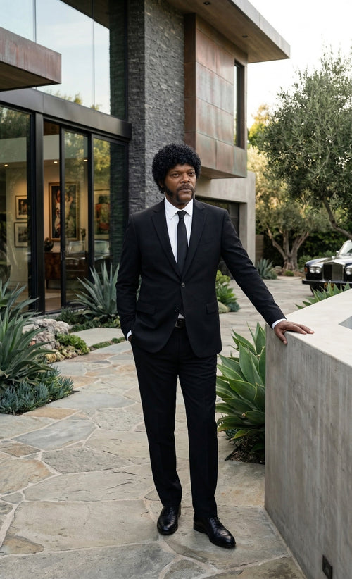Mens Black Blazer β Jules Winnfield Inspired Pulp Fiction Style Classic Formal Blazer for Men Vintage Retro Jacket