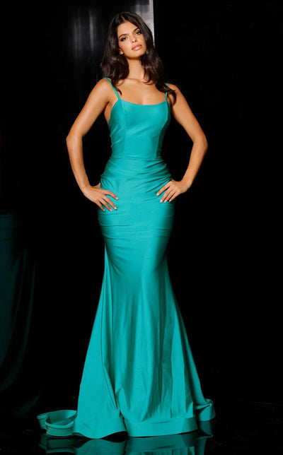 Jessica Angel JA974 Spaghetti Strap Mermaid Open Back Ruched Jersey Dress