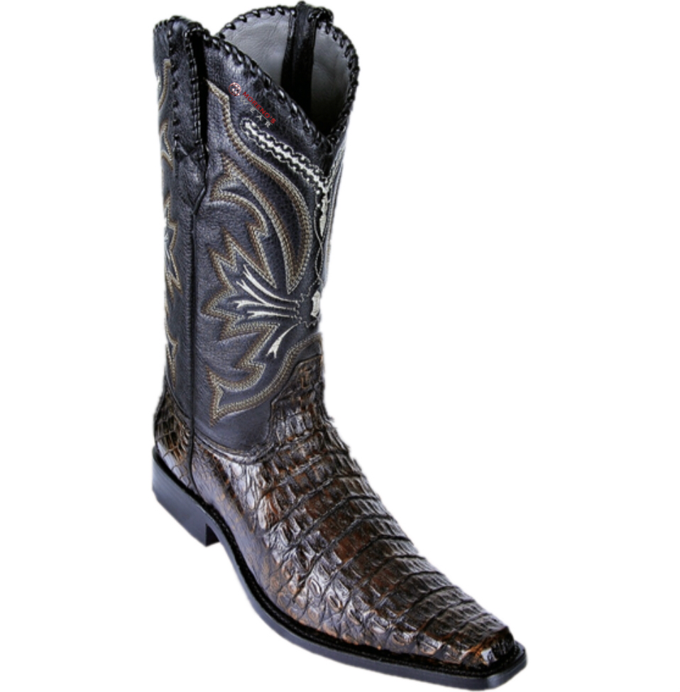 Men's Los Altos Smooth Caiman Boots Versace Square Toe