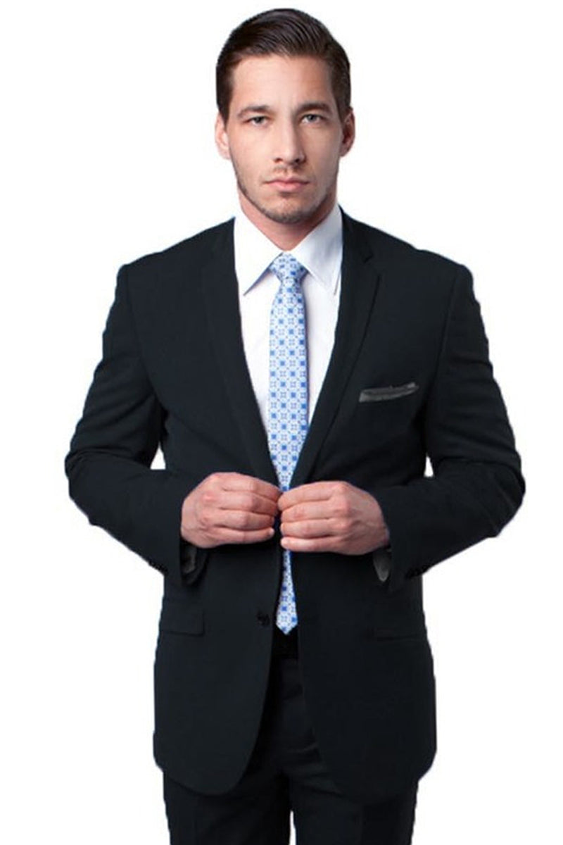 Men's Slim Fit Travel Suit in Black
