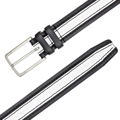 Mezlan Two-Tone Leather Belt for Men