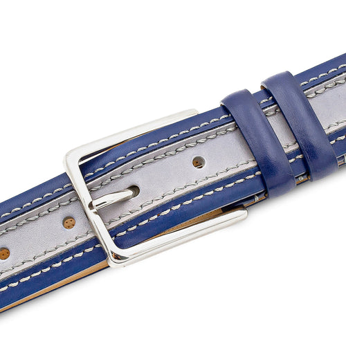 Mezlan Two-Tone Leather Belt for Men