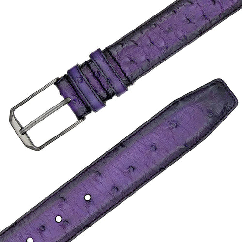 Mezlan Ostrich Skin Belt Purple (AO11678)