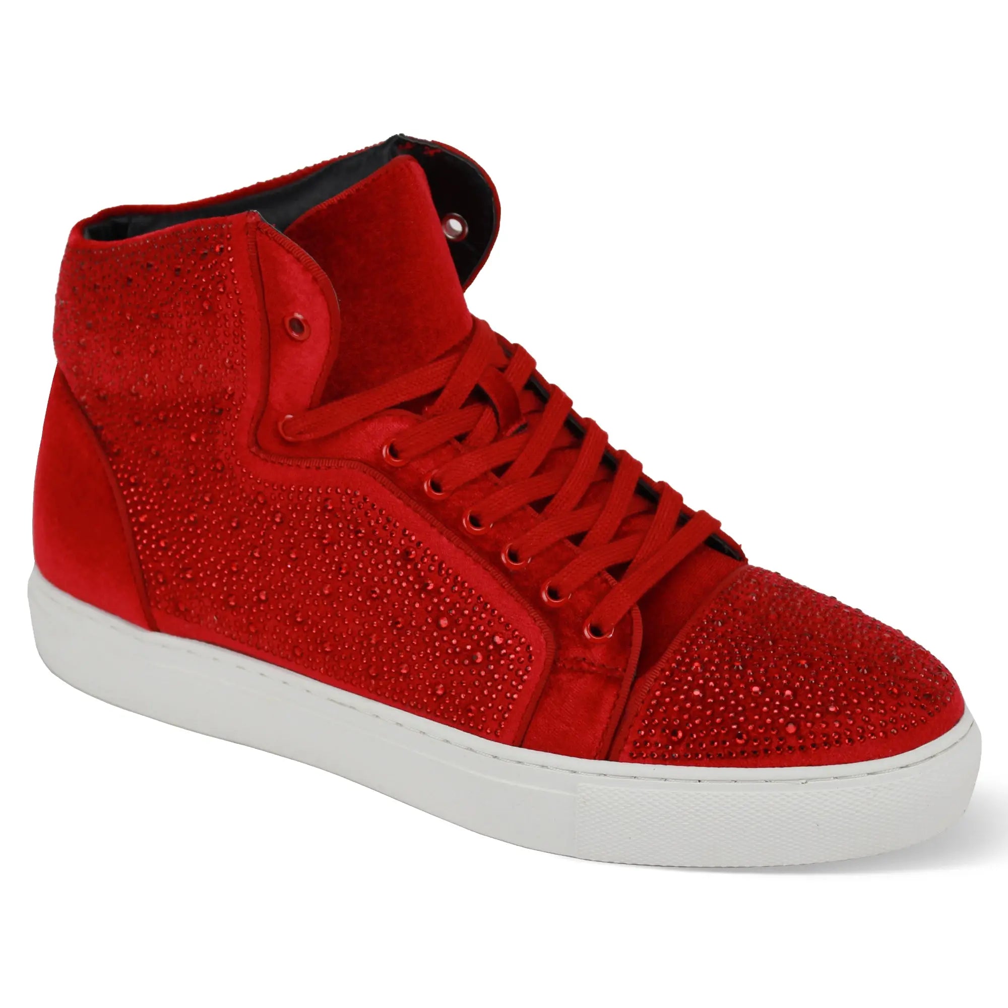 Flash in Gold Jeweled High Top Sneakers by After Midnight main image 1