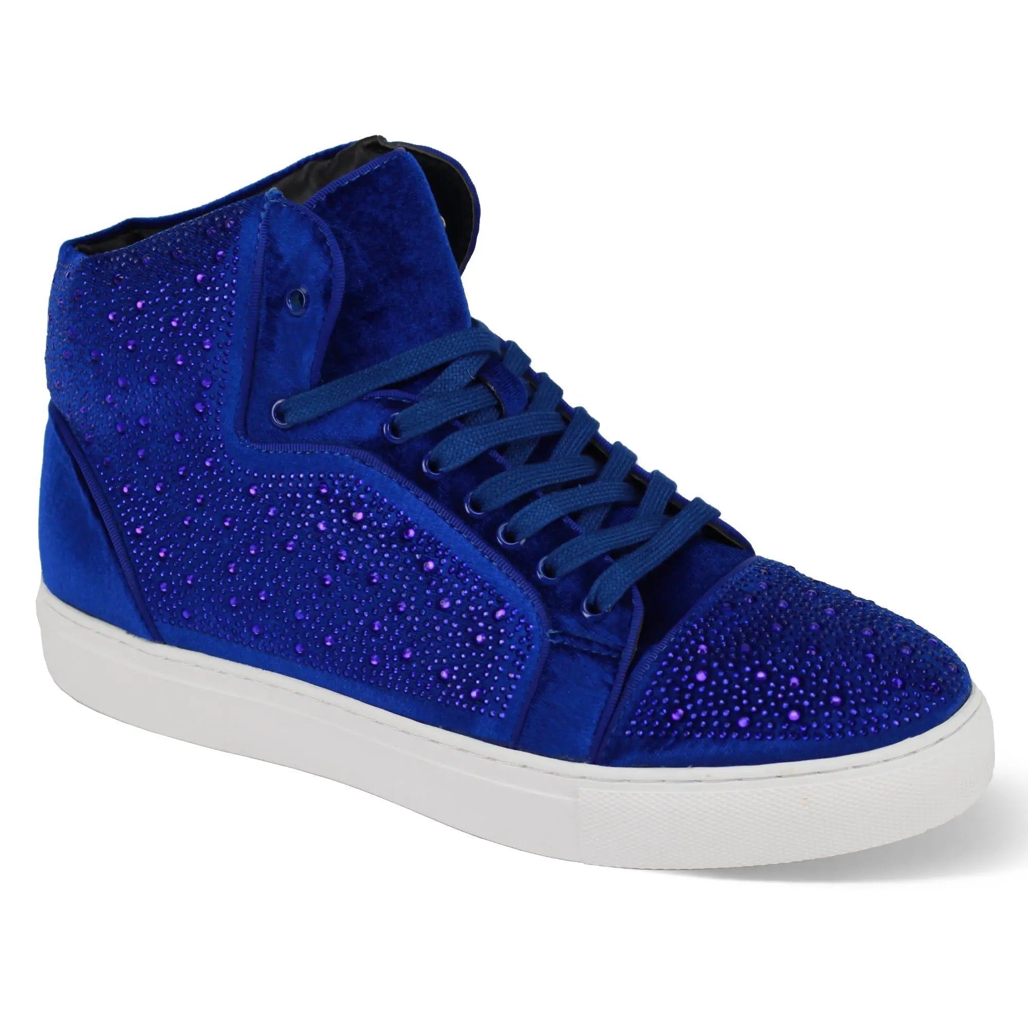 Flash in Gold Jeweled High Top Sneakers by After Midnight main image 0