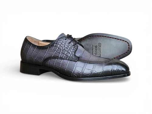 Carrucci Allen II Derby: Embossed Split Toe Leather Shoe