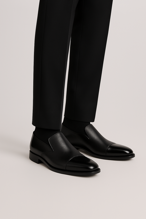 Belvedere Andreo Black Genuine Crocodile Dress Shoe